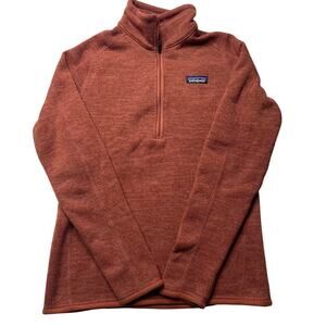Patagonia Better Sweater 1/4 Zip Fleece Pullover Orange Size Medium Women's